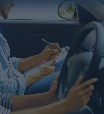 No Yelling Driving School banner